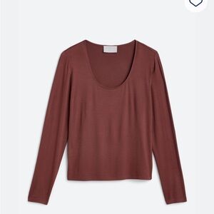 Modern Citizen Burgundy Long Sleeve Top